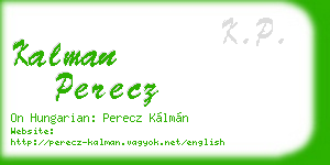 kalman perecz business card